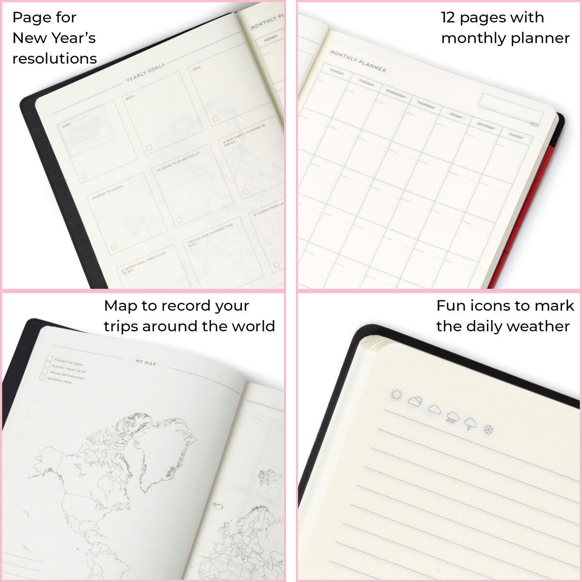 Legami - Lined Defter ile Monochrome Yumuşak Kılıf - Bougainvillea - My Defter