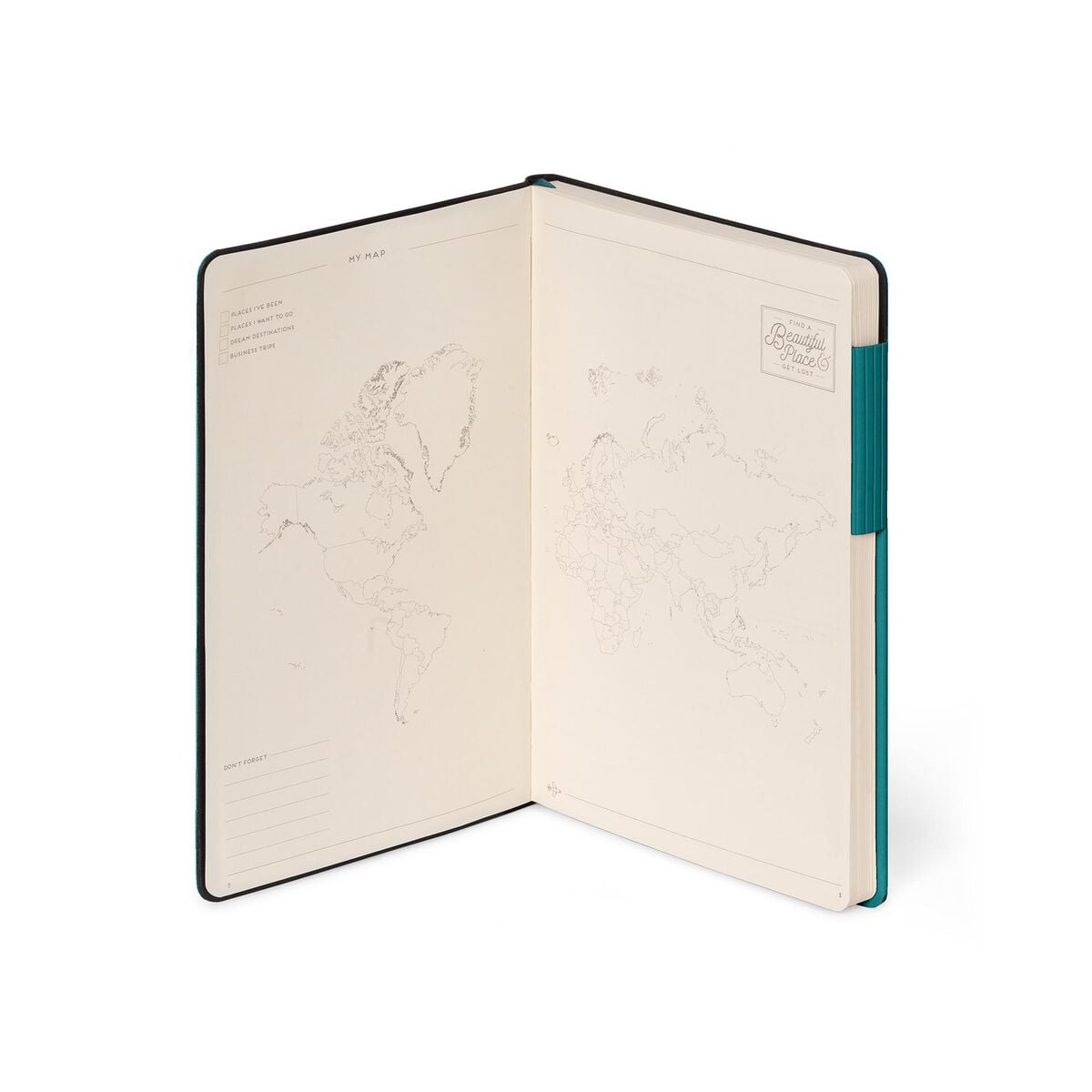 Legami - Defter ile Blank Pages ve Monochrome Yumuşak Kılıf - Malachite Green - My Defter