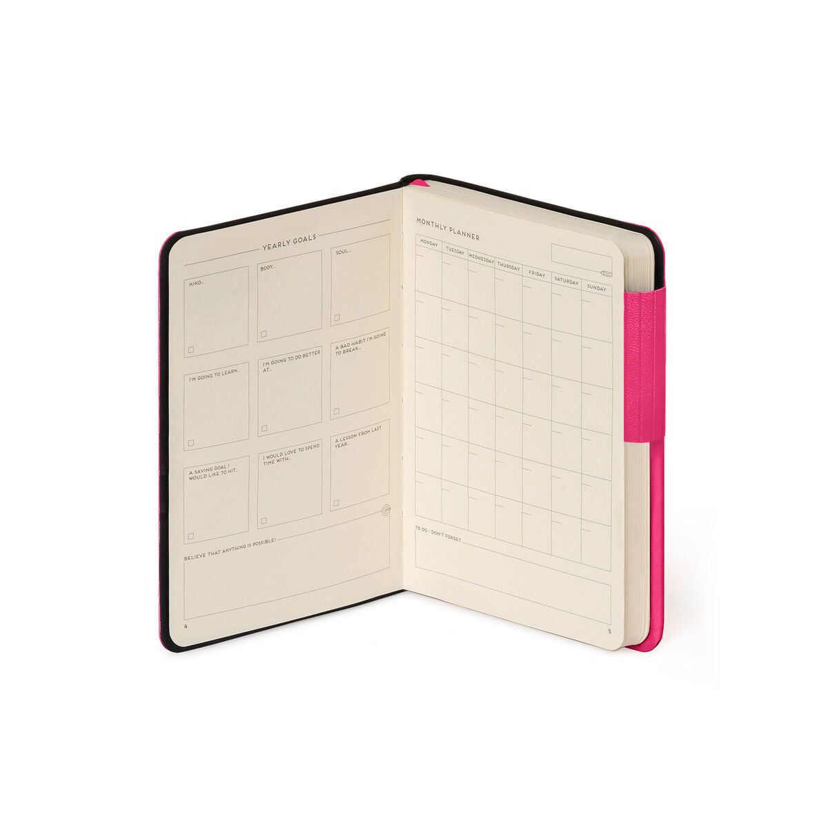 Legami - Lined Defter ile Monochrome Yumuşak Kılıf - Raspberry - My Defter