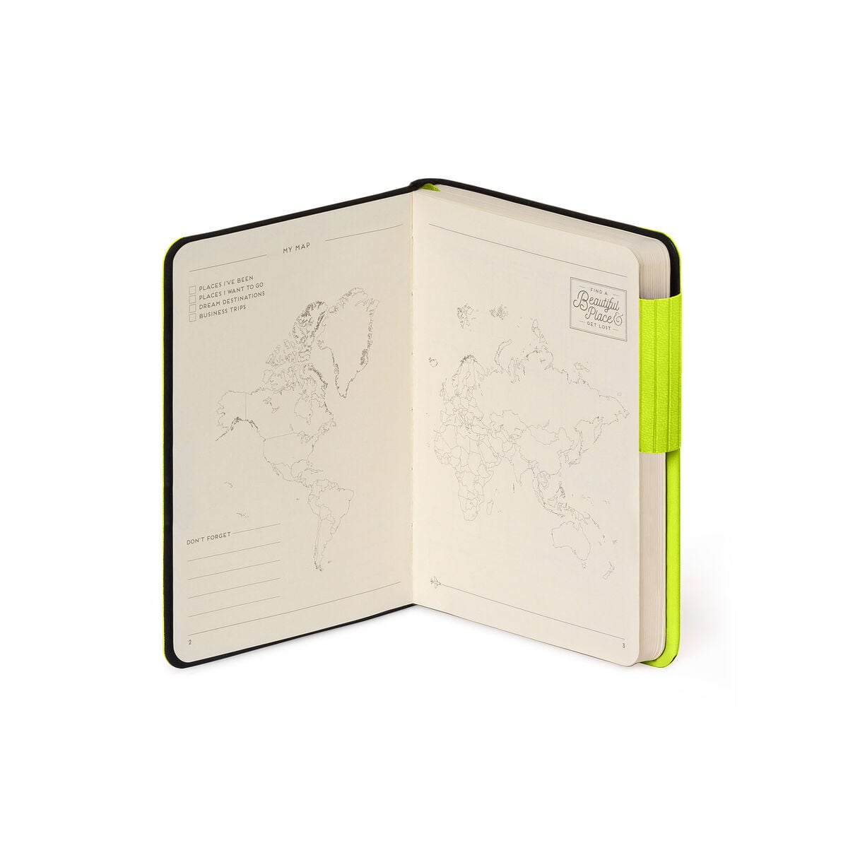 Legami - Defter ile Blank Pages ve Monochrome Yumuşak Kılıf - Chartreuse - My Defter