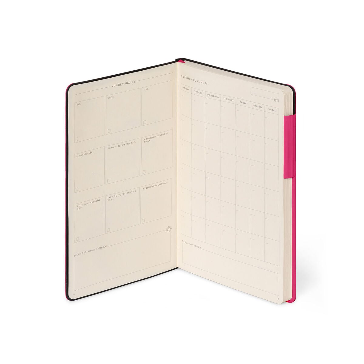 Legami - Lined Notebook with Monochrome Soft Cover - Raspberry - My Notebook