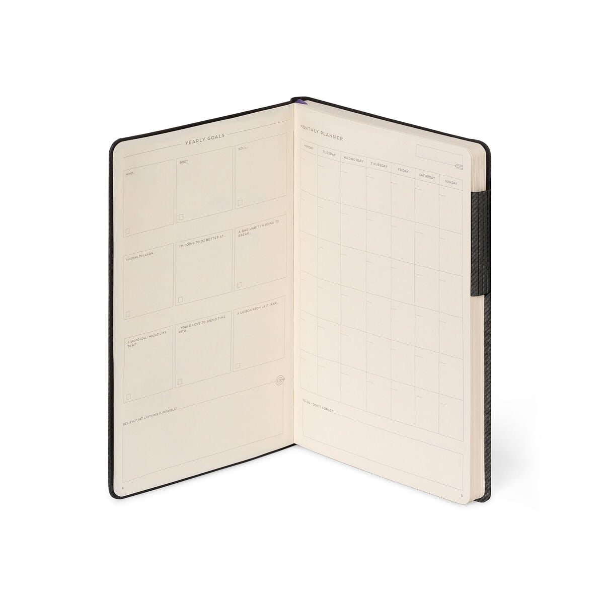 Legami - Lined Defter ile Monochrome Yumuşak Kılıf - Deep Graphite - My Defter