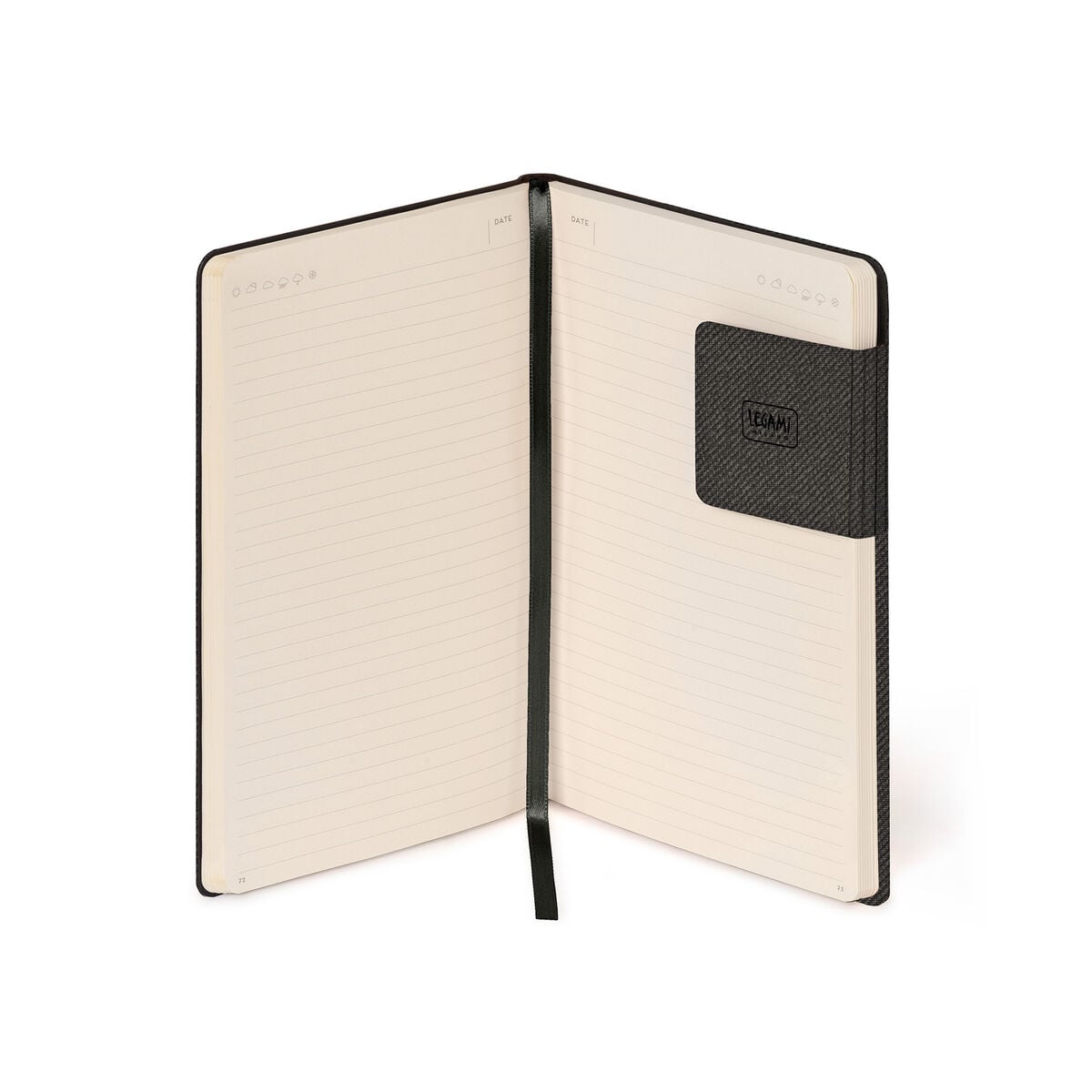 Legami - Lined Defter ile Monochrome Yumuşak Kılıf - Deep Graphite - My Defter