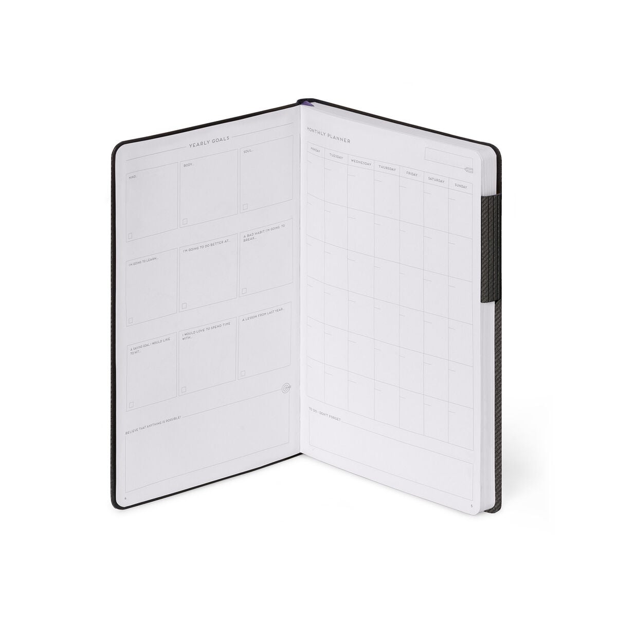 Legami - Dotted Defter ile Monochrome Yumuşak Kılıf - Deep Graphite - My Defter