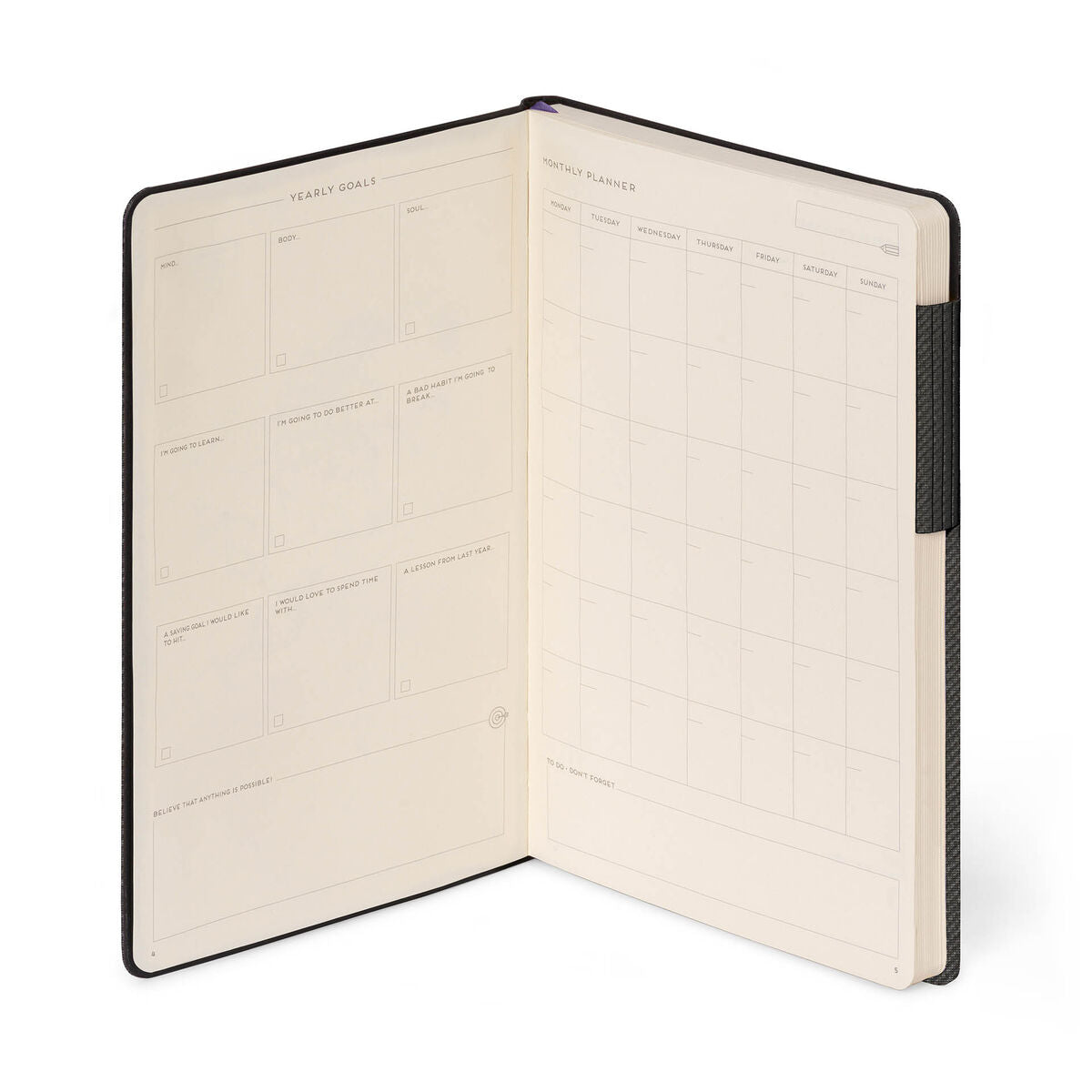 Legami - Lined Defter ile Monochrome Yumuşak Kılıf - Deep Graphite - My Defter