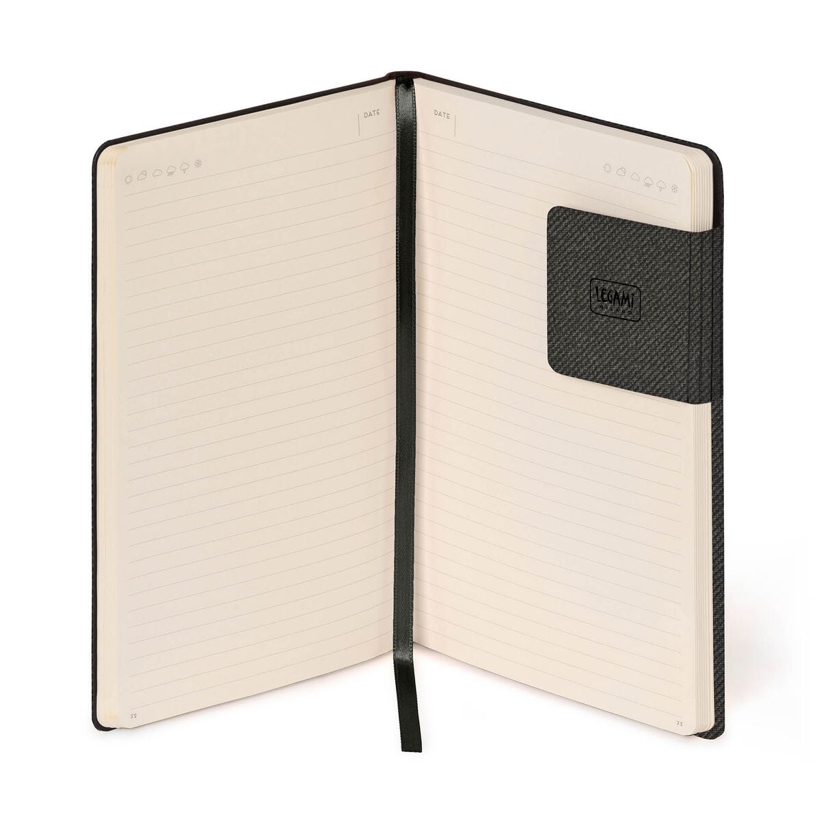 Legami - Lined Defter ile Monochrome Yumuşak Kılıf - Deep Graphite - My Defter