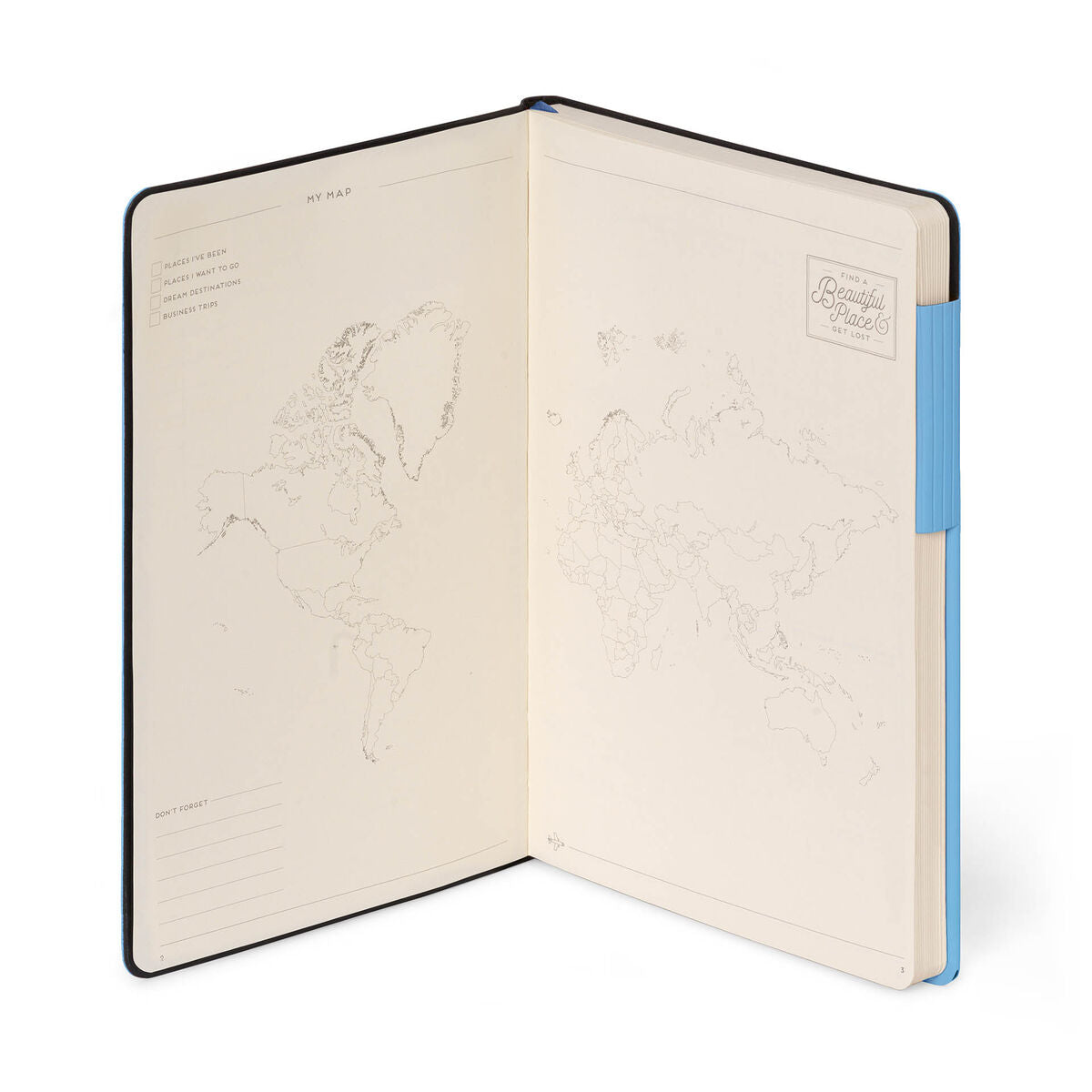 Legami - Defter ile Blank Pages ve Monochrome Yumuşak Kılıf - Retro Blue - My Defter