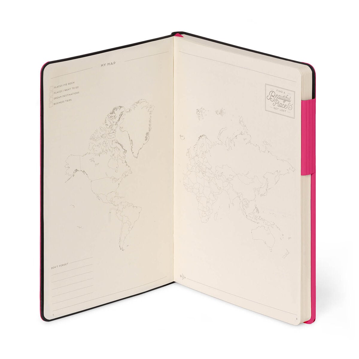 Legami - Defter ile Blank Pages ve Monochrome Yumuşak Kılıf - Raspberry - My Defter