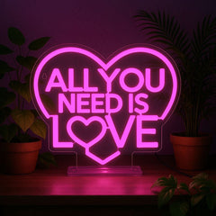Legami - Neon Effect Led Lamp - All You Need is Love - It's a Sign