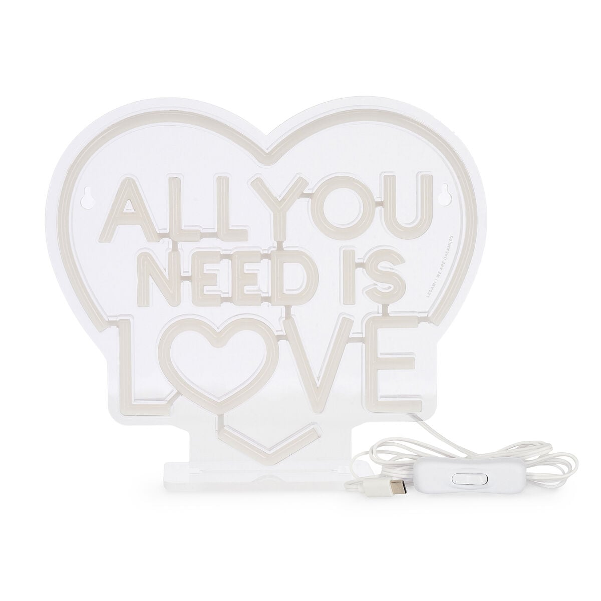 Legami - Neon Effect Led Lamp - All You Need is Love - It's a Sign