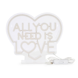 Legami - Neon Effect Led Lamp - All You Need is Love - It's a Sign