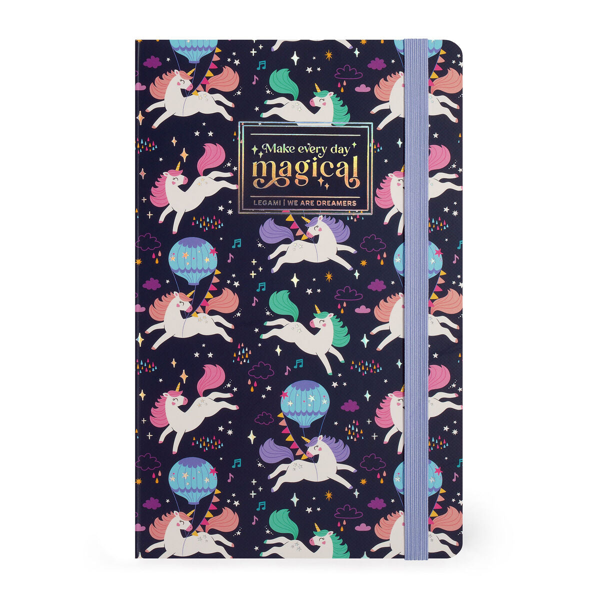 Legami - Lined Photo Defter ile Illustrated Hard Kılıf - Tek Boynuzlu At
