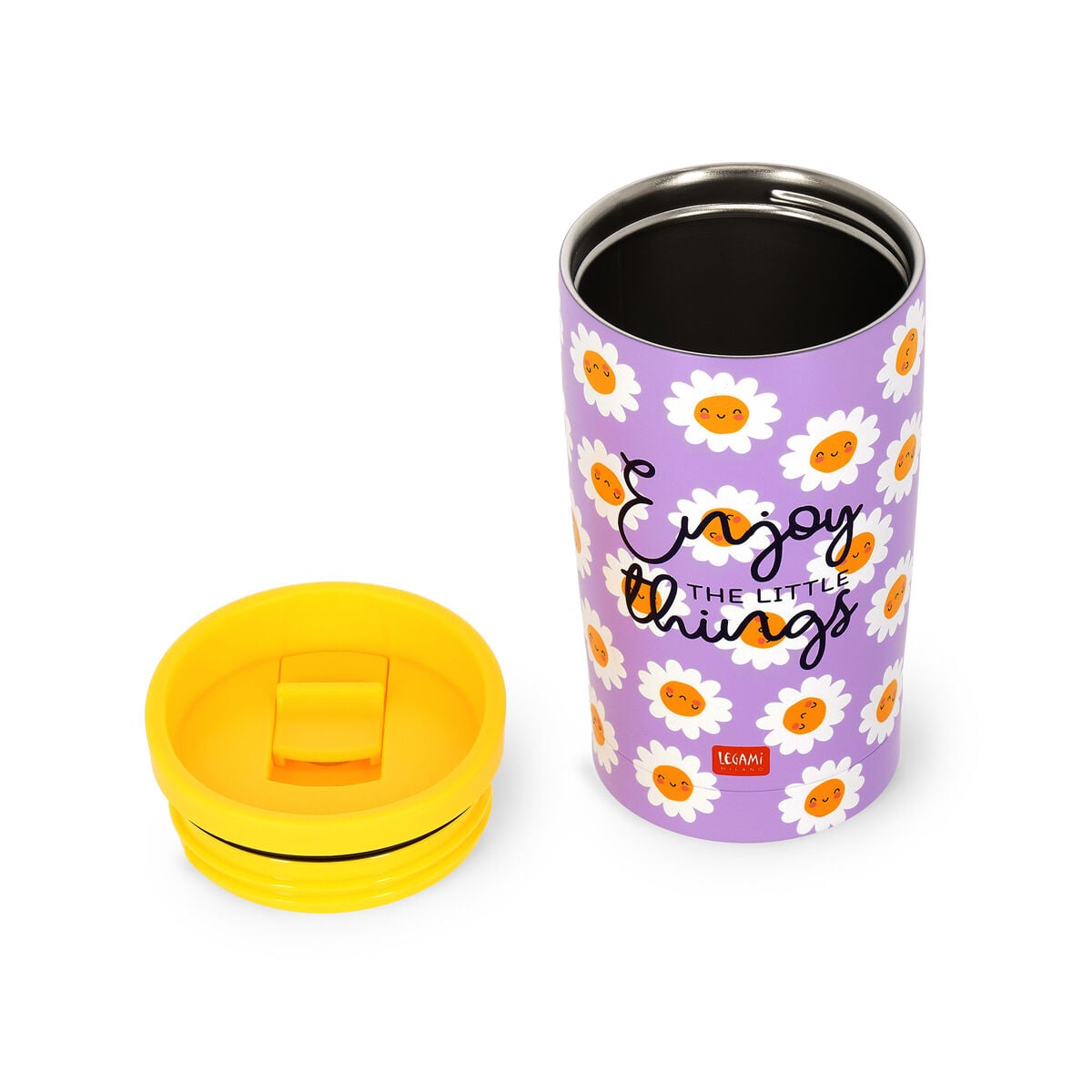 Legami - 275 ml Vacuum Tumbler - Daisy - Hot and Cold