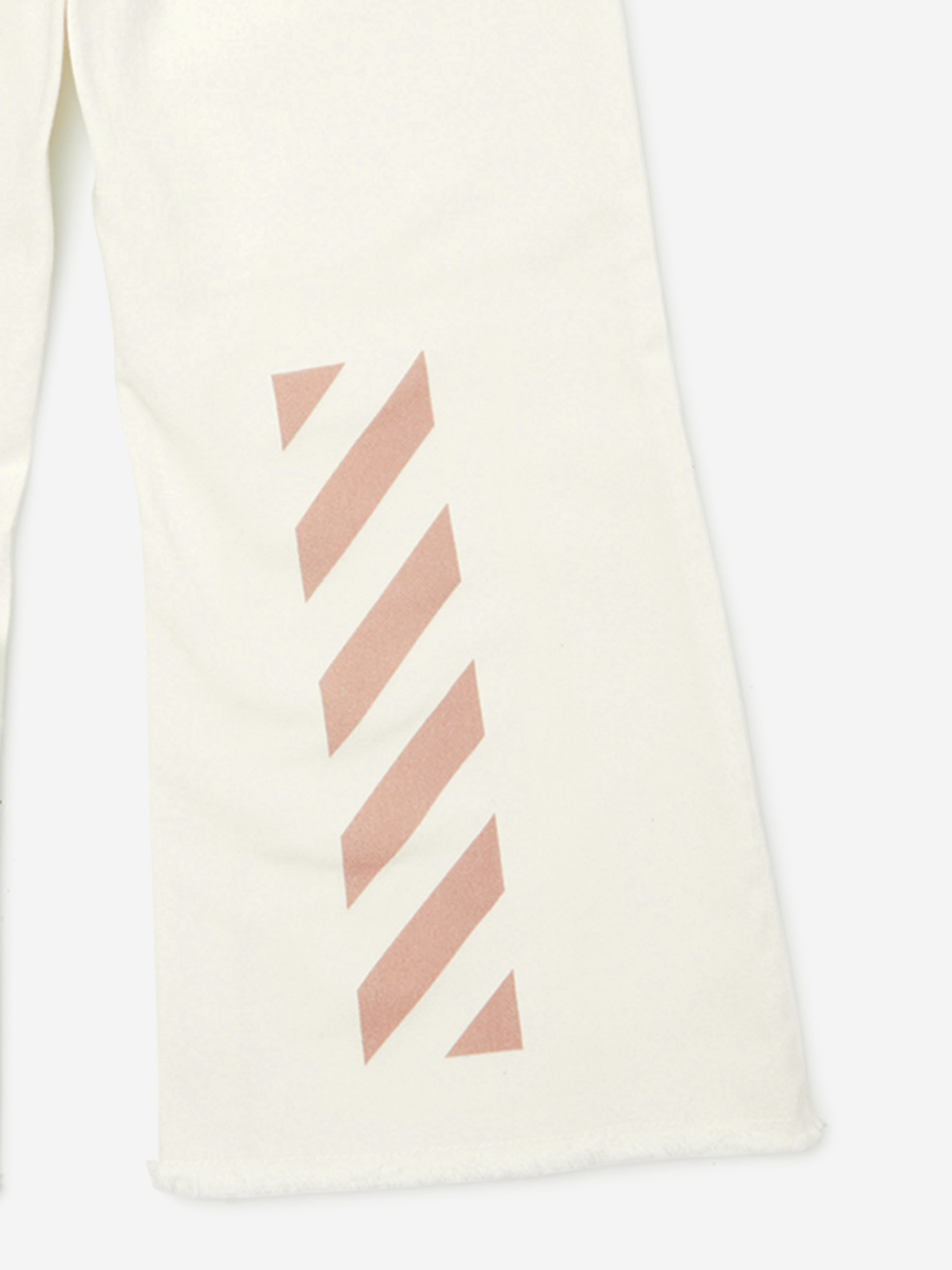 Off-White Girls Bookish Diag Denim Jeans in White