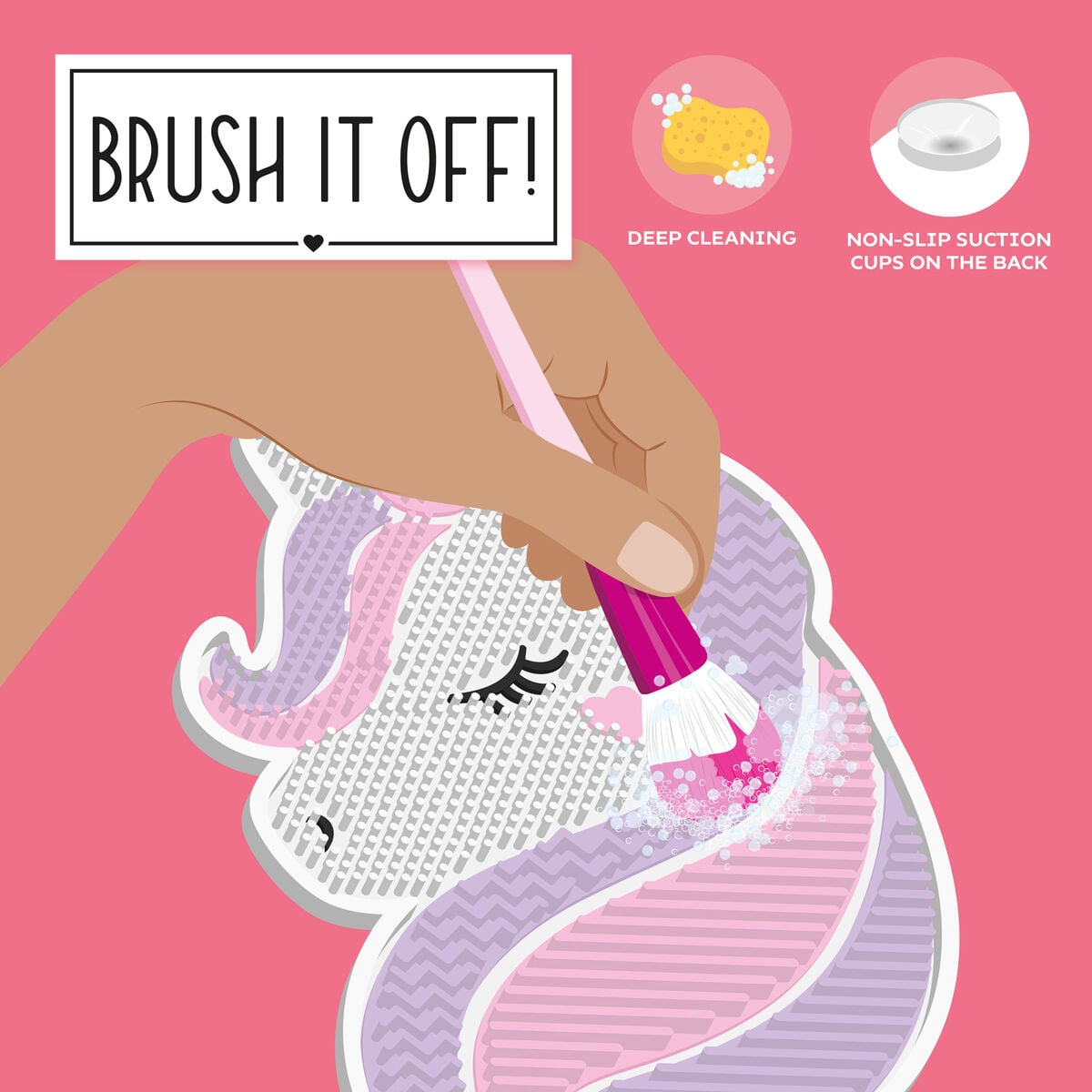 Legami - Tek Boynuzlu At Makeup Brush Temizleme Mat - Brush it Off!