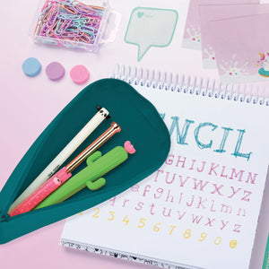 Legami - Petrol Blue Yumuşak Silicone Kalem Kutu - Cute!