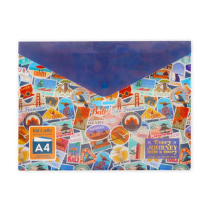 Legami - Document Folder - Fold & Order - Travel Stickers