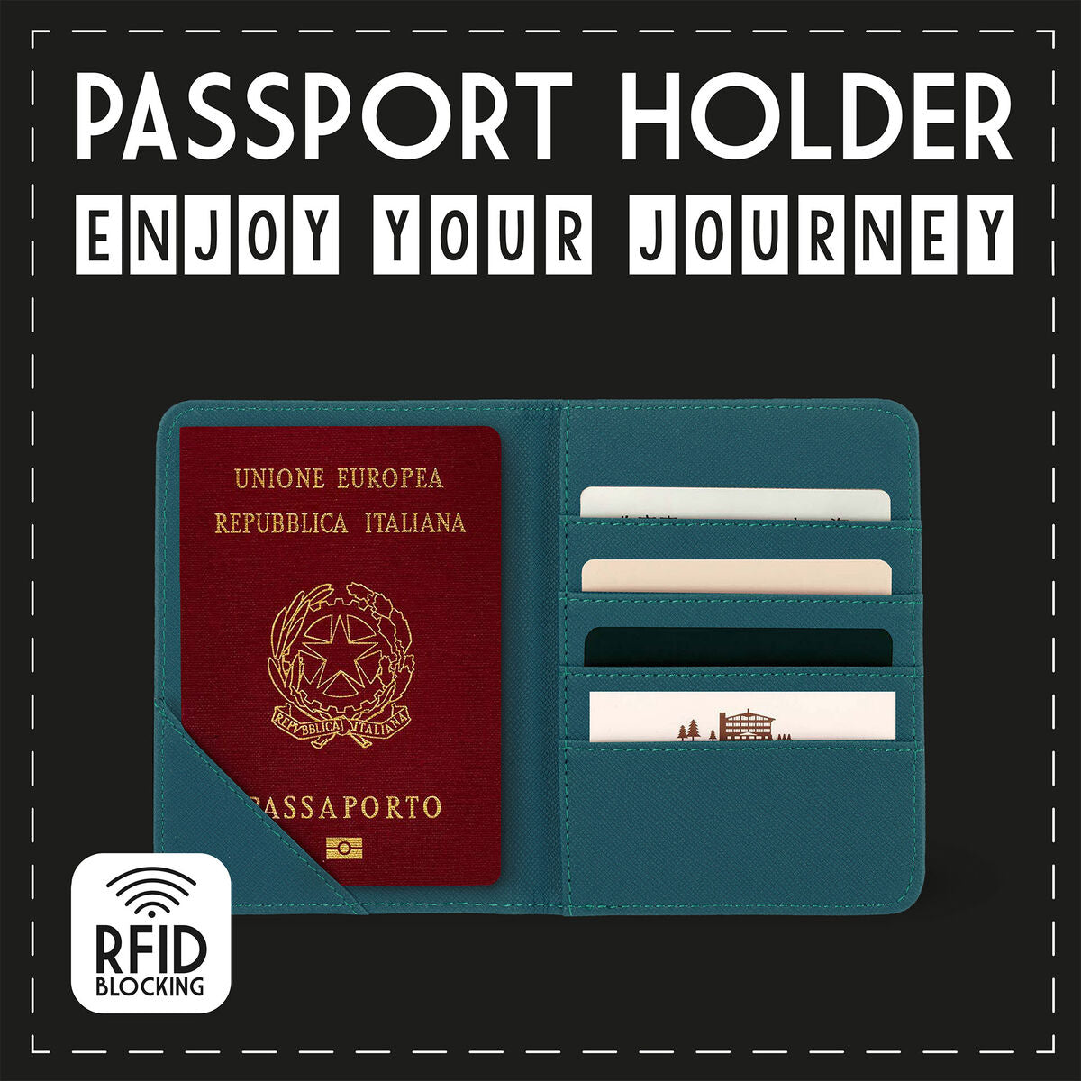 Legami - Petrol Blue Passport Tutucu