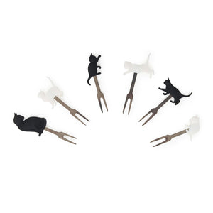 Legami - Seti 6 Aperitif Forks - Kitty - Meow