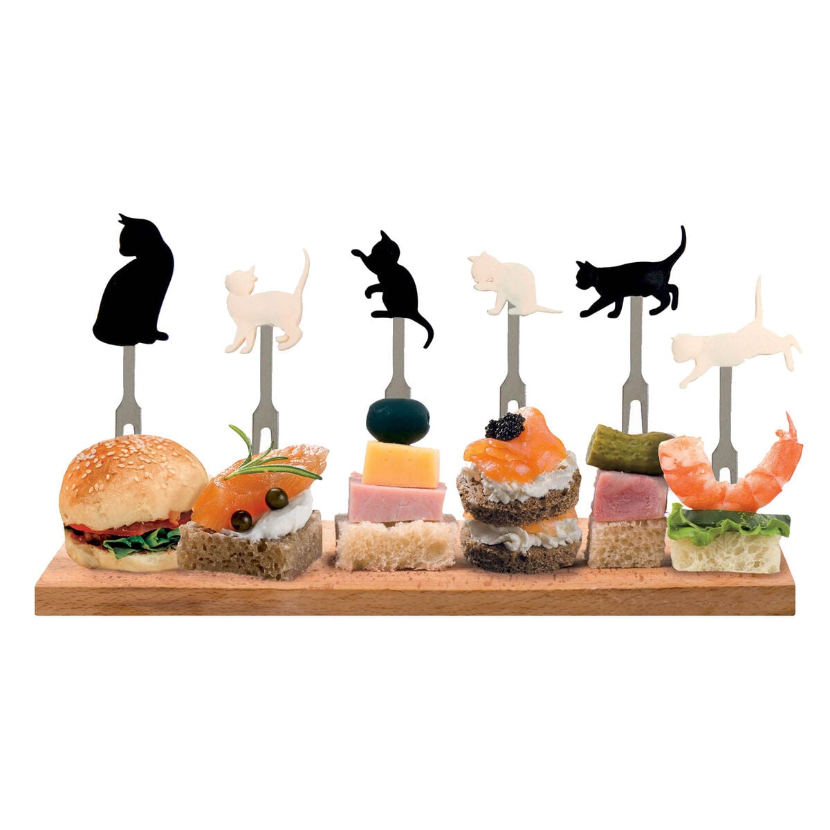 Legami - Seti 6 Aperitif Forks - Kitty - Meow