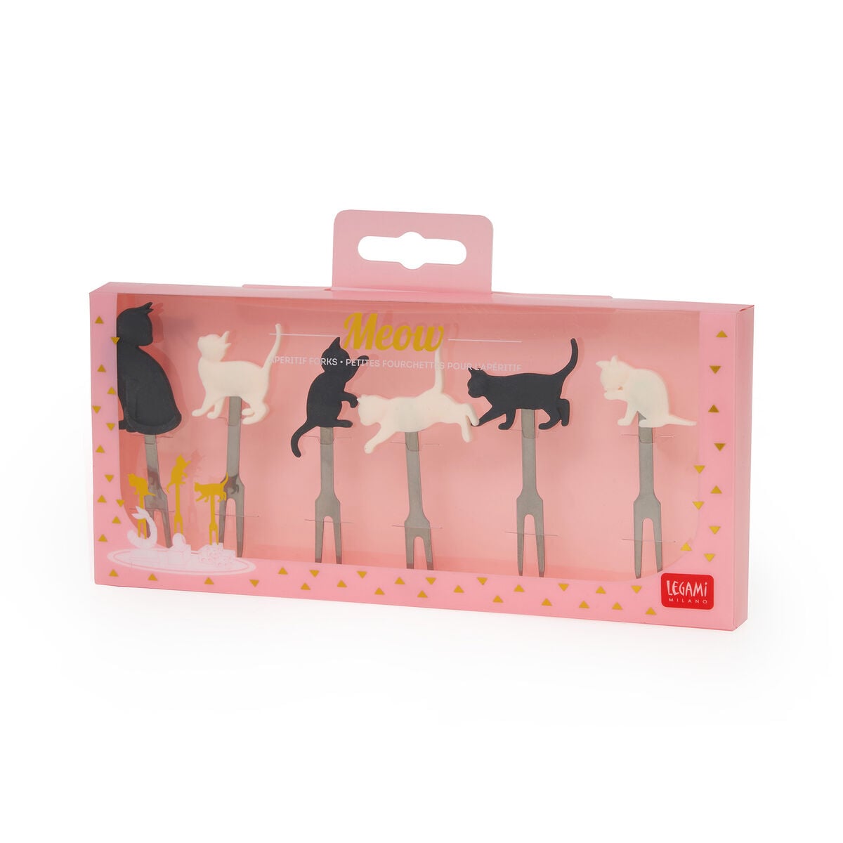 Legami - Seti 6 Aperitif Forks - Kitty - Meow