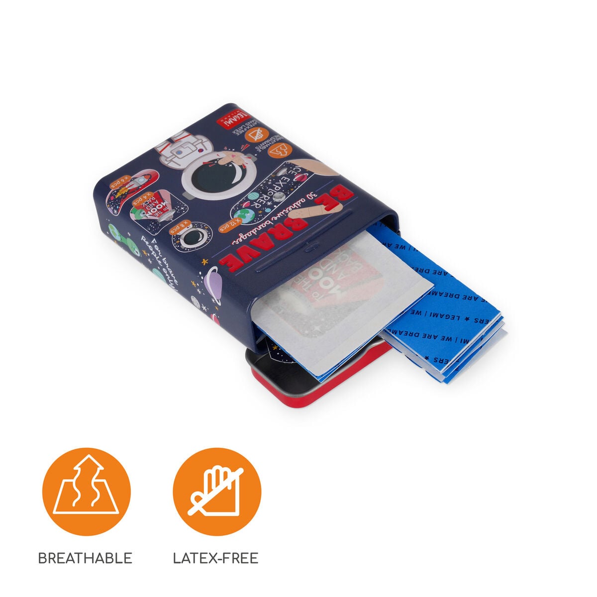 Legami - 30 Uzay Printed Plasters - Be Brave