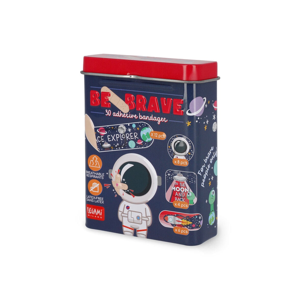 Legami - 30 Uzay Printed Plasters - Be Brave