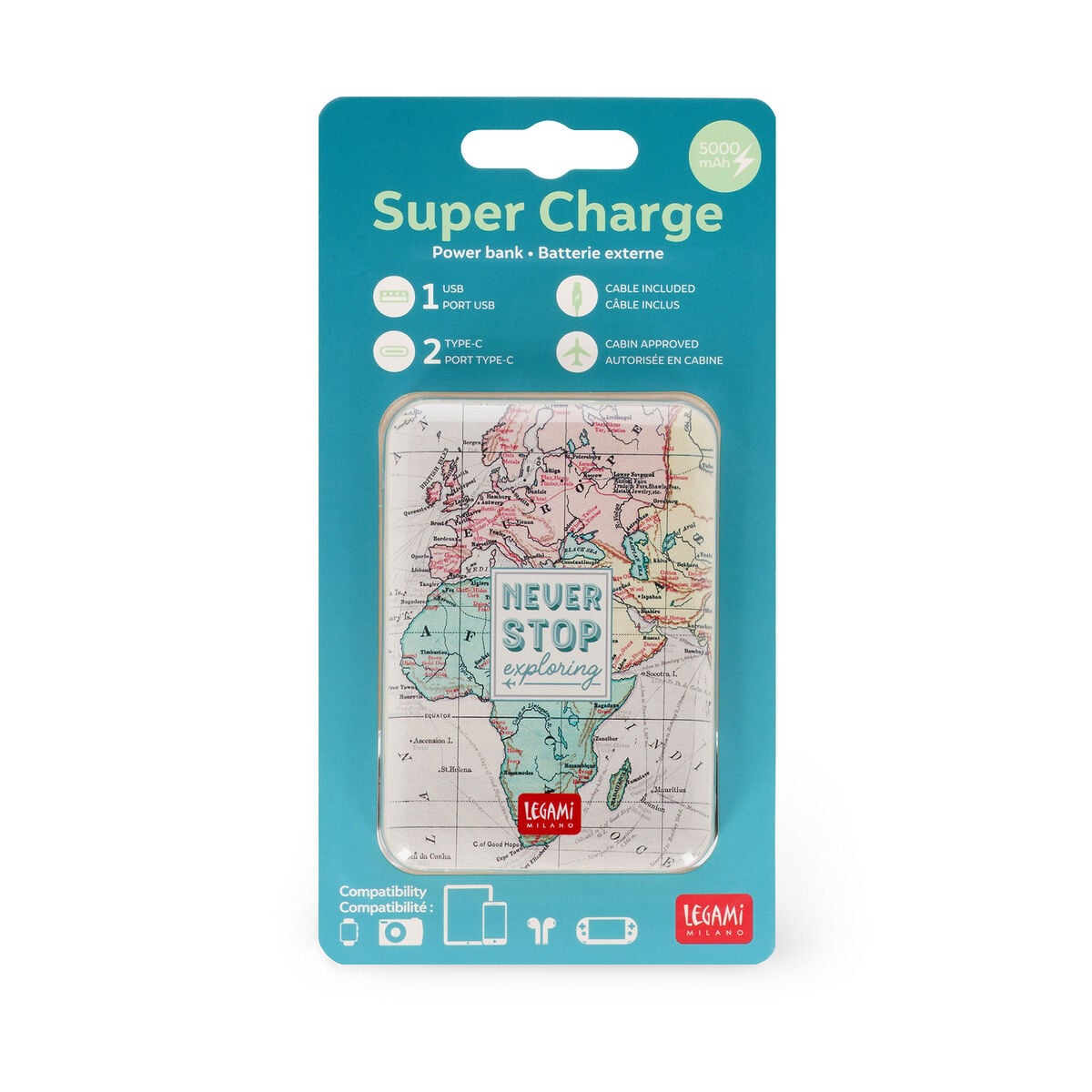 Legami - Portable Power Bank Seyahat - My Süper Power