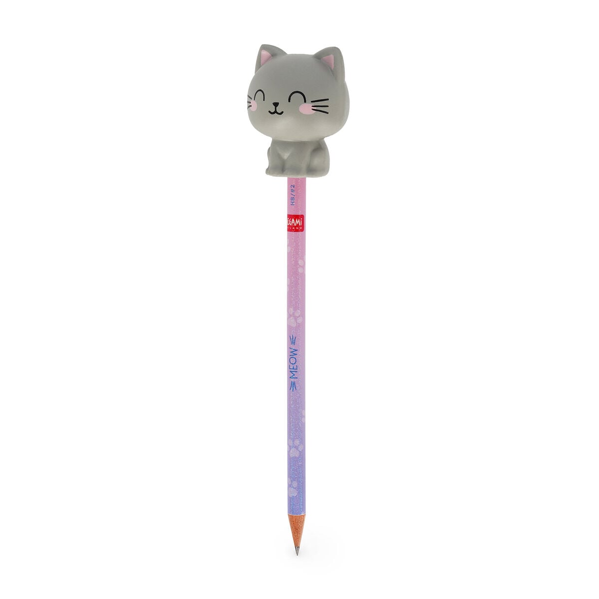 Legami - Pencil with Squishy Kitty "Be Curious" - Squishies