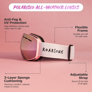 Roarsome - Çocuk Kayak Gözlüğü - Pembe