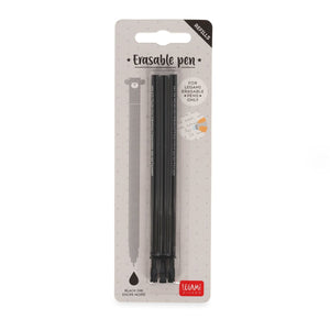 Legami - 3'lü Seti Refills Erasable Pens - Black Ink - Erasable Kalem