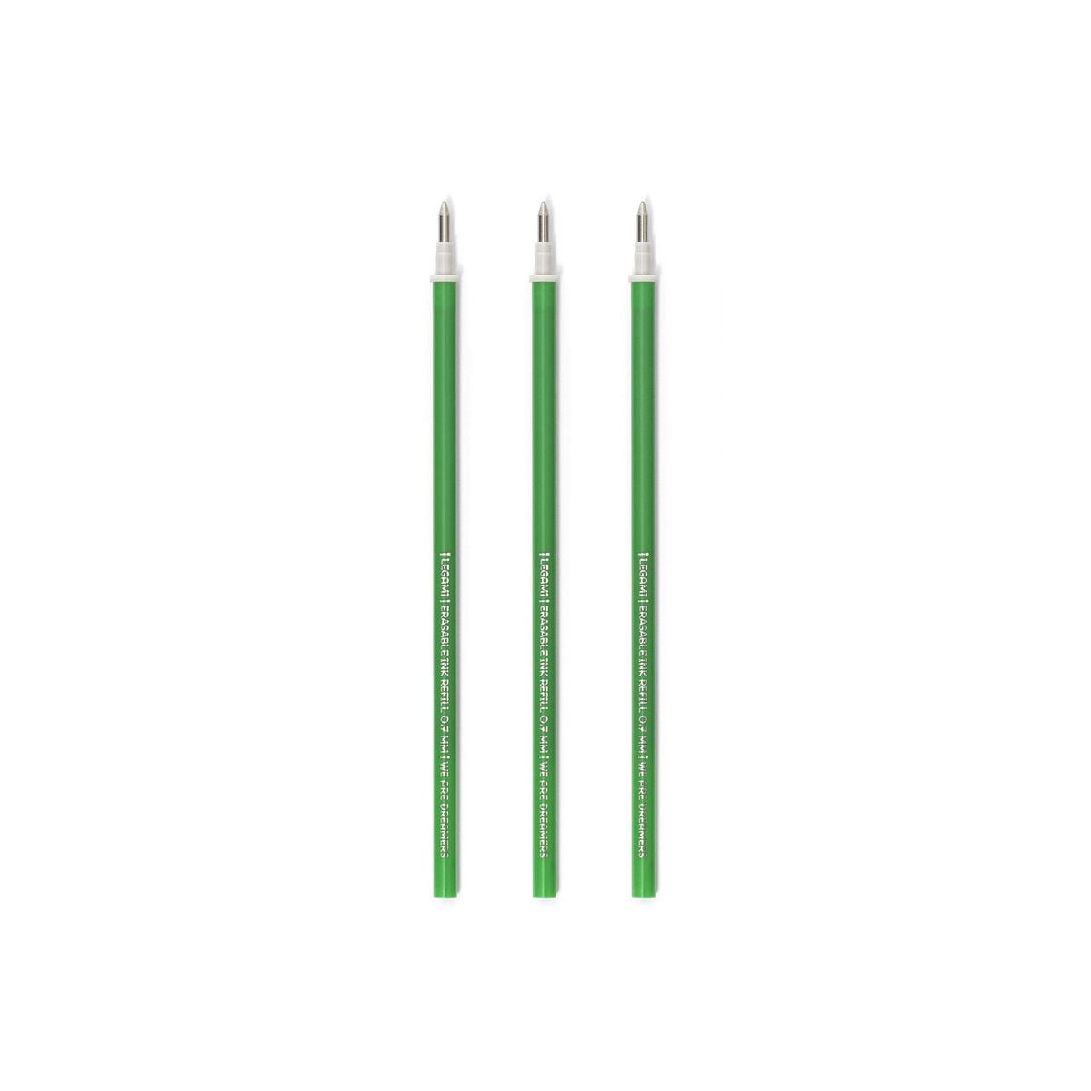 Legami - 3'lü Seti Refills Erasable Pens - Green Ink - Erasable Kalem