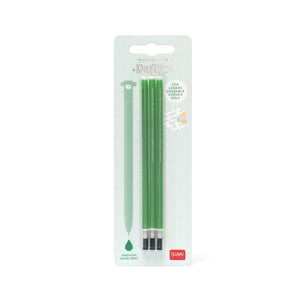 Legami - 3'lü Seti Refills Erasable Pens - Green Ink - Erasable Kalem