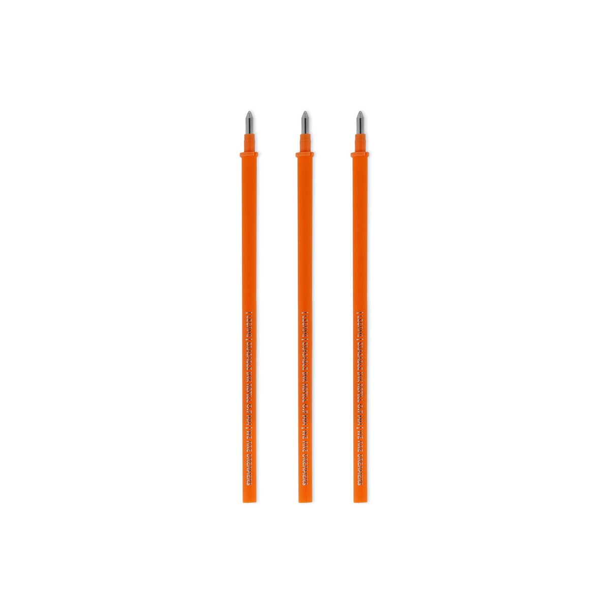 Legami - 3'lü Seti Refills Erasable Pens - Orange Ink - Erasable Kalem