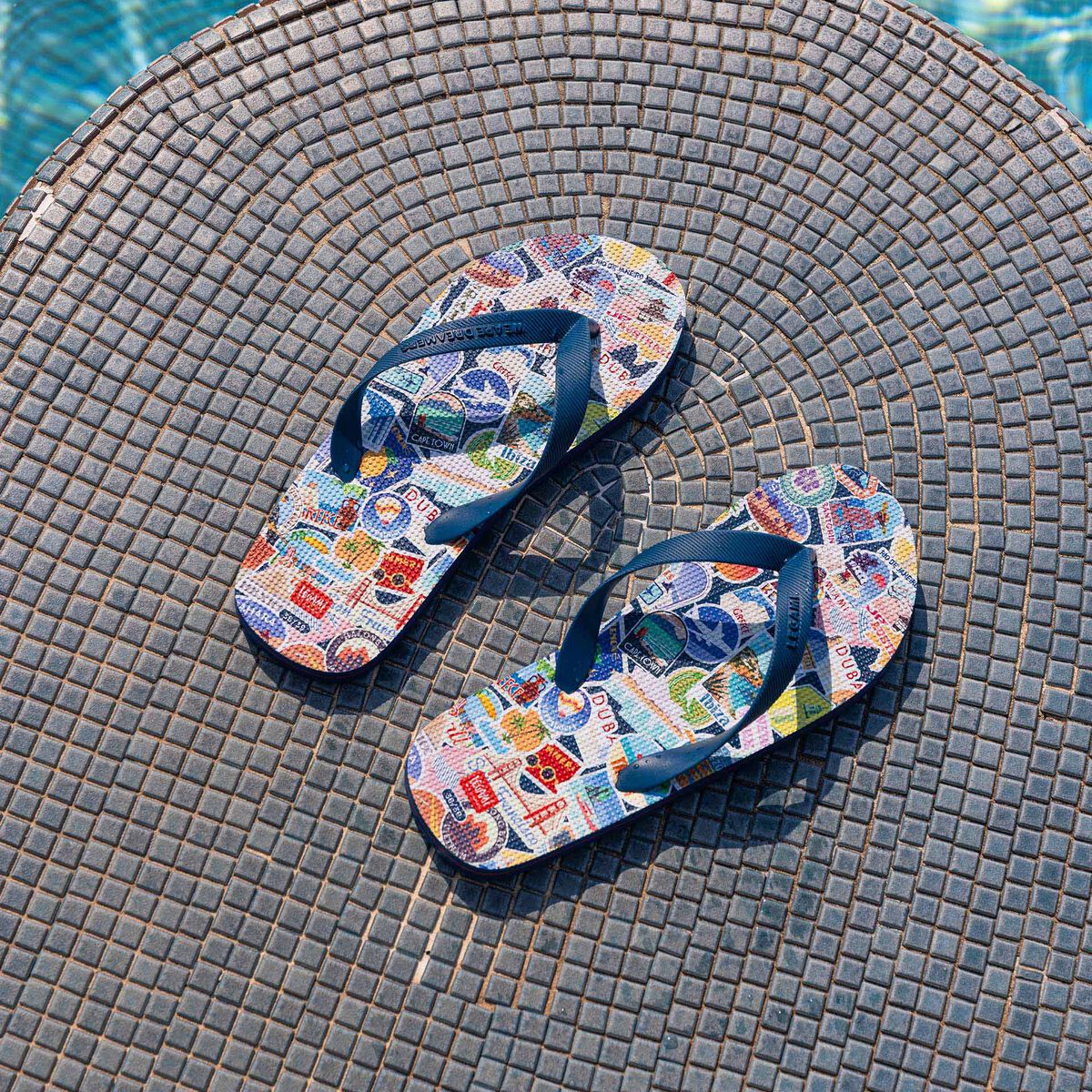 Legami - Size 44/45 Regular Travel Stickers Flip Flops