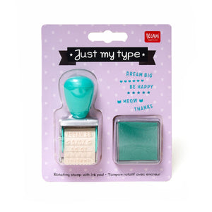 Legami - Just My Type - Rotating Stamp with Ink Pad