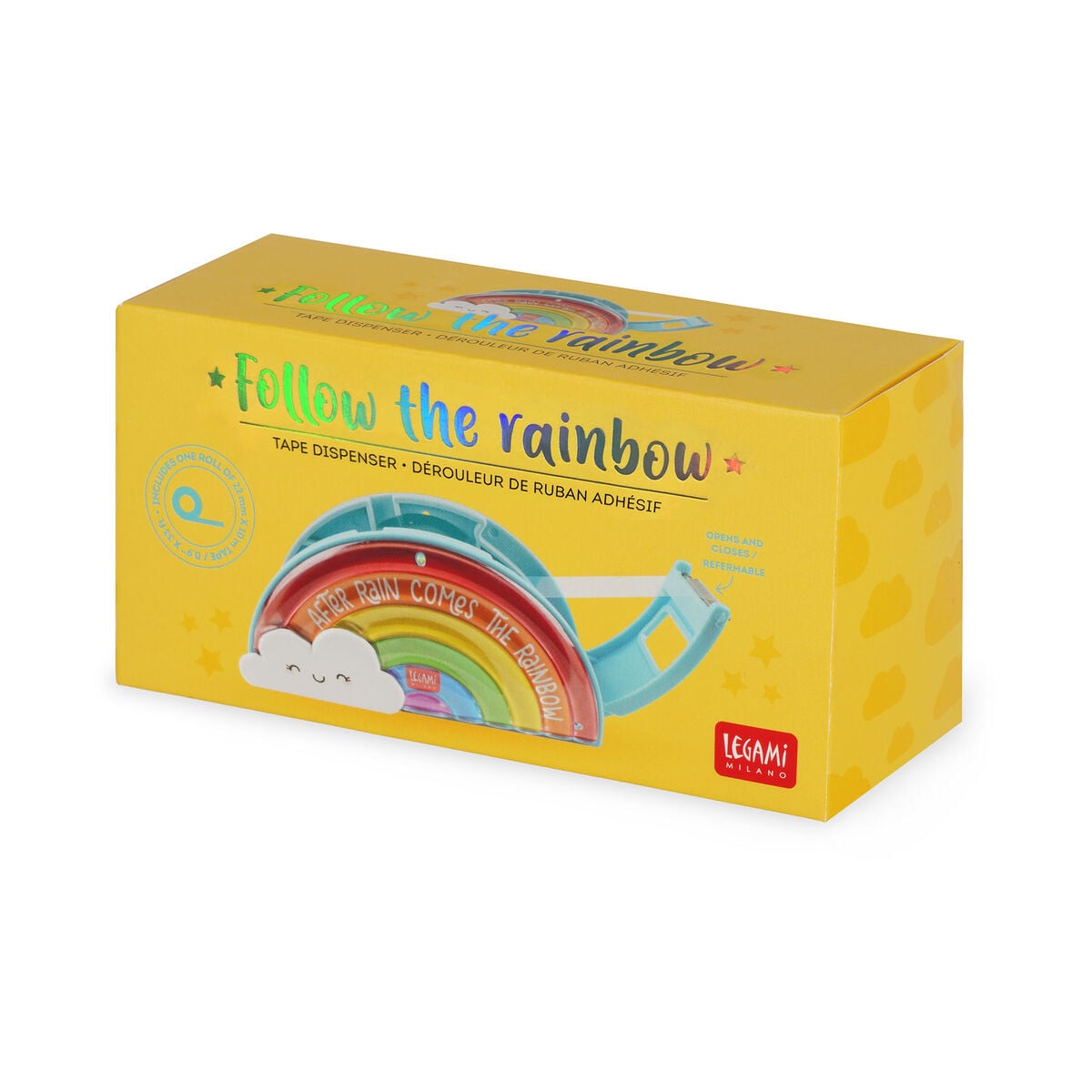 Legami - Sticky Tape Gun - Follow Rainbow