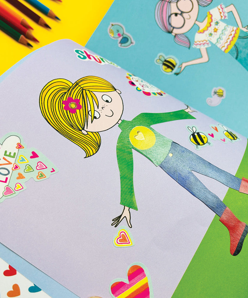 Rachel Ellen - Girl Power Sticker Scene Coloring and Activity Book