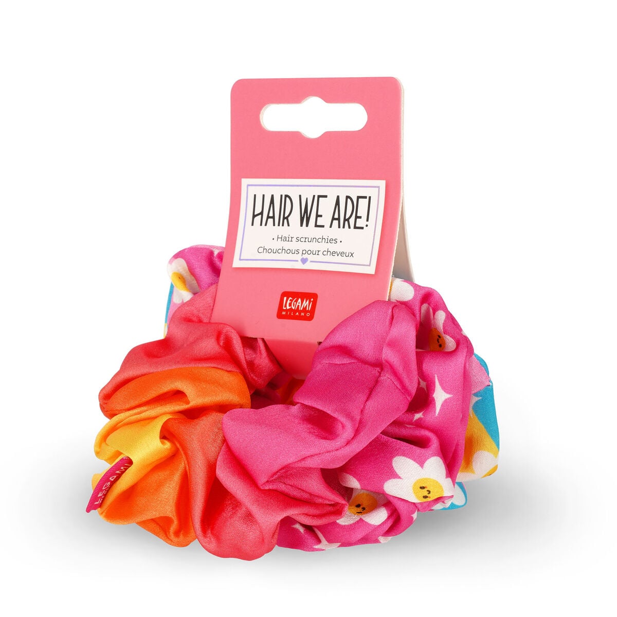 Legami - 3-Piece Set Daisy Hair Scrunchies - Hair We Are!