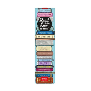 Legami - Illustrated Bookmark with Elastic Band - Book Lover, Read to Live - Bookmark
