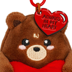 Legami - Teddy Bear Plush Keychain - Tiny Super Soft!