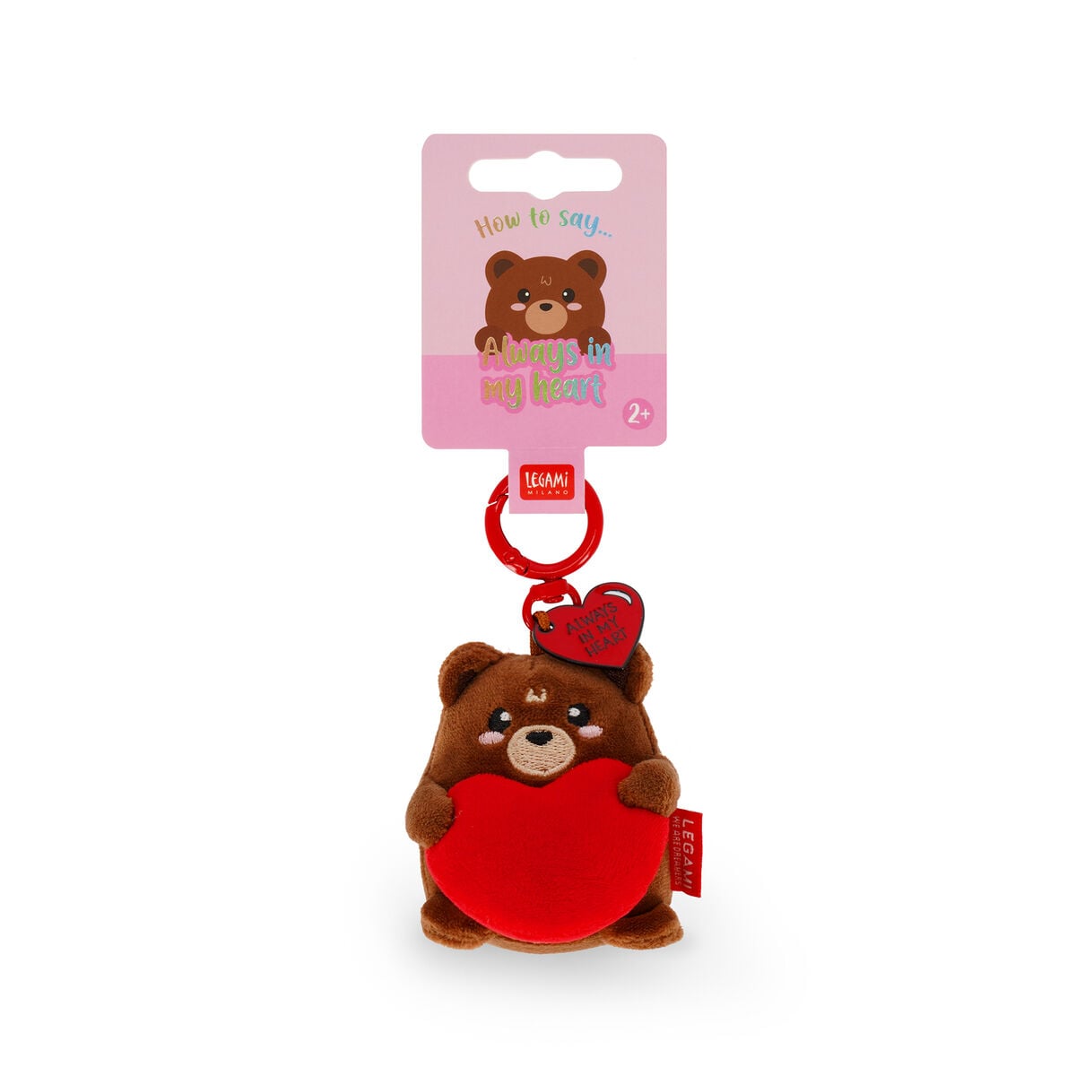 Legami - Teddy Bear Plush Keychain - Tiny Super Soft!