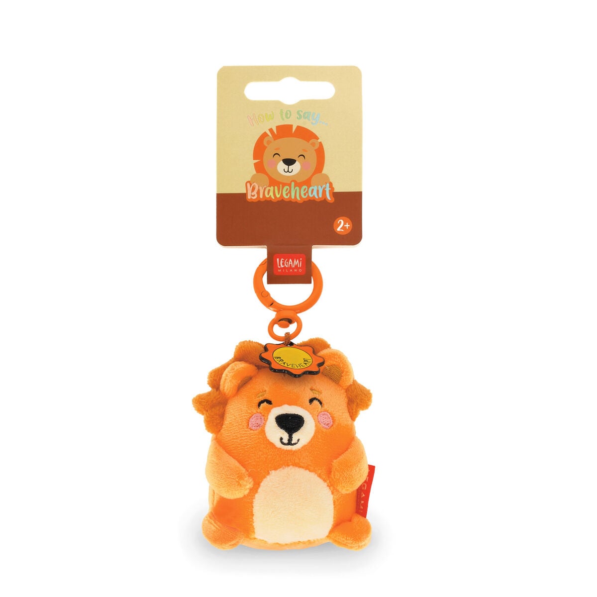 Legami - Lion Plush Toy Keychain - Tiny Super Soft!