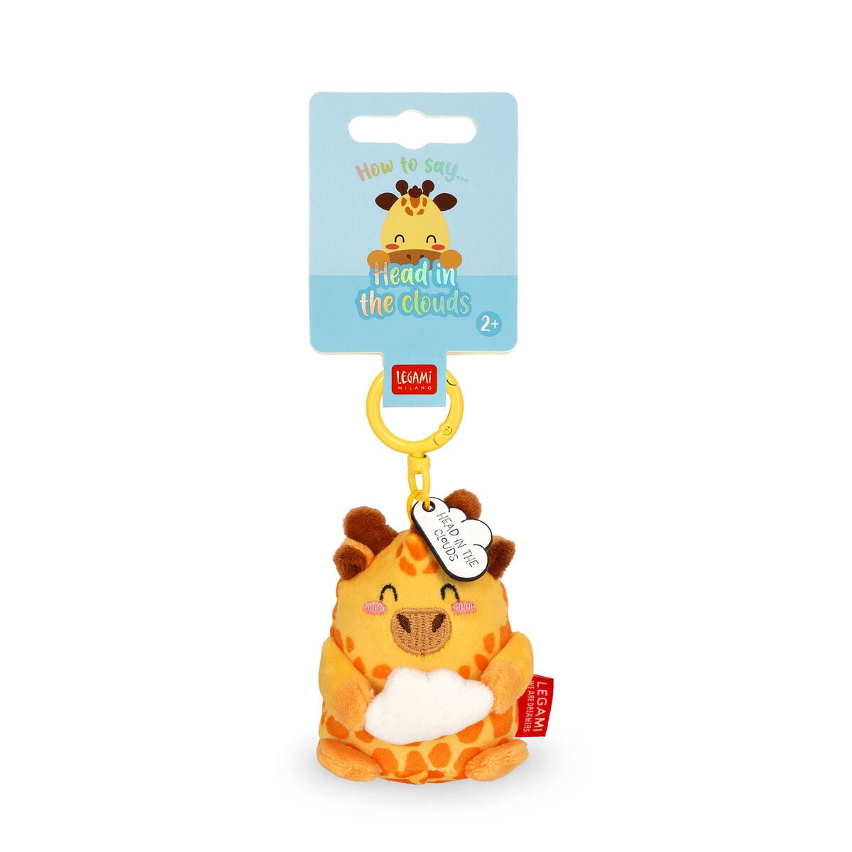 Legami - Giraffe Plush Toy Keychain - Tiny Super Soft!