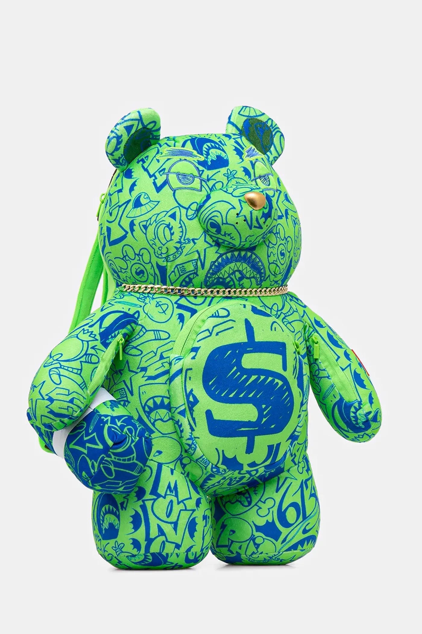 Sprayground - Backpack Sprayground в зелено малък размер с принт 910B7389NSZ