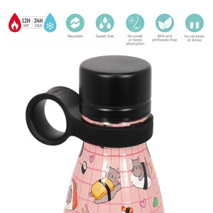 Legami - 500 ml Vakum Şişe - Sushi Cat - Sıcak ve Soğuk