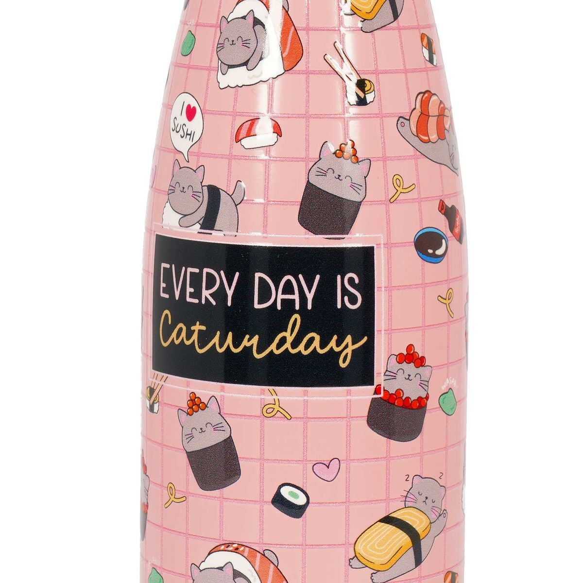 Legami - 500 ml Vakum Şişe - Sushi Cat - Sıcak ve Soğuk