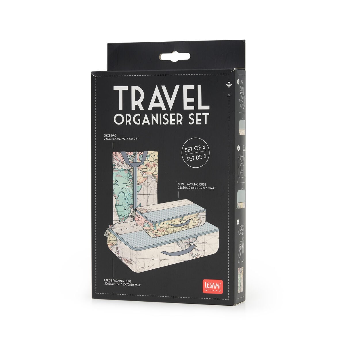 Legami - Set of Three Travel Bags - Travel Organizer