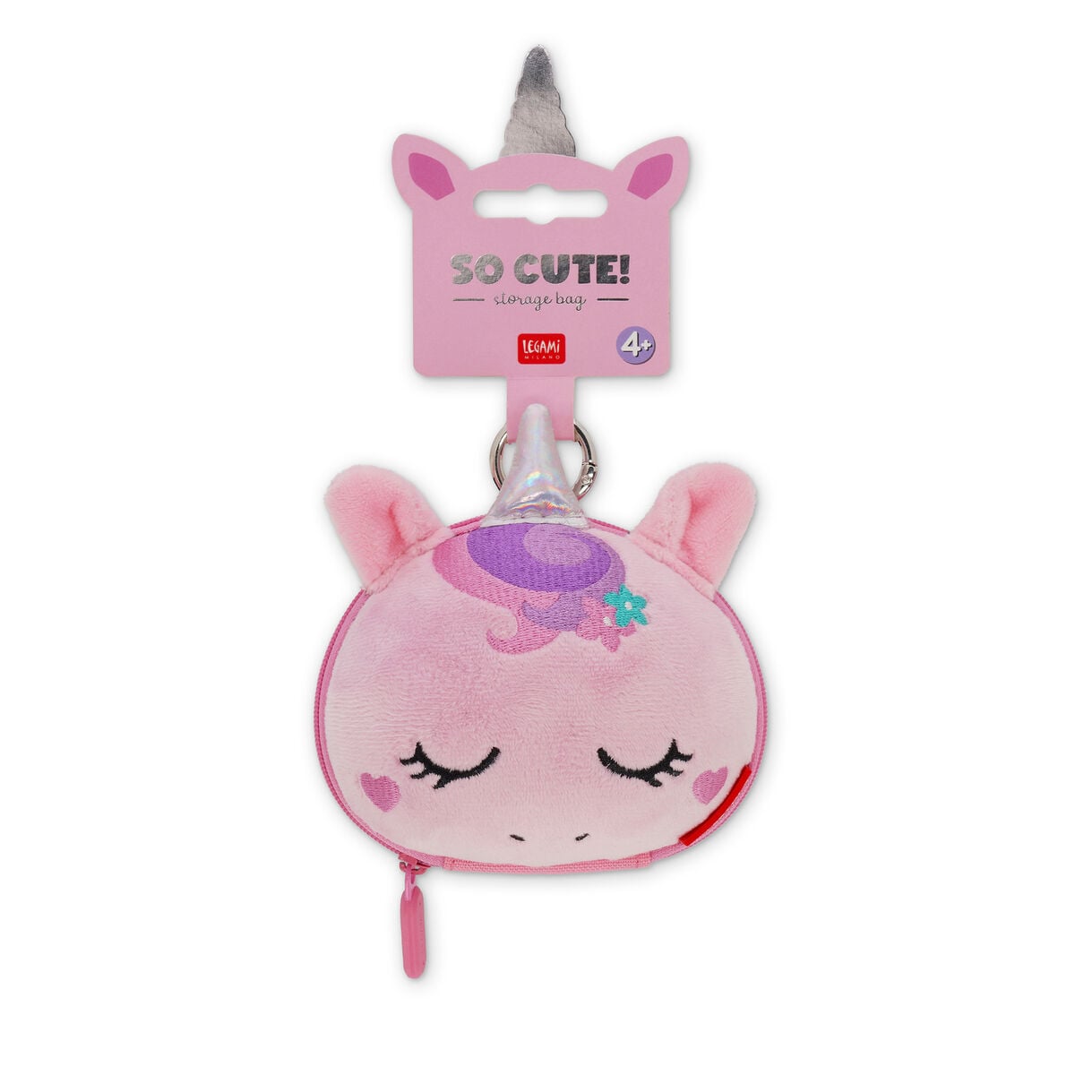 Legami - Unicorn Coin Purse with Keychain - Very Cute!