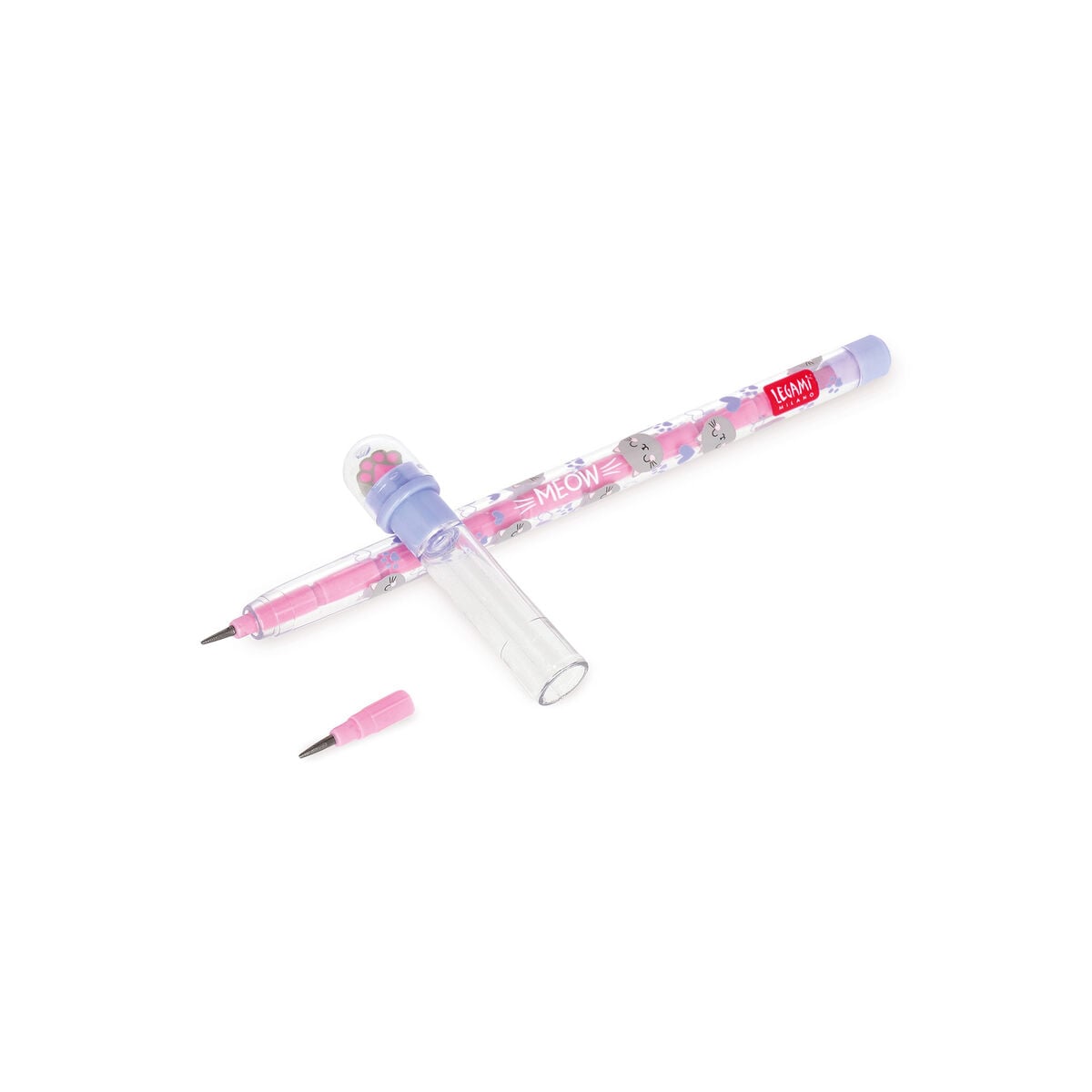 Legami - Kitty Stackable Pencil with Eraser - Take a Tip